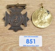 Nursing badge Medico Psychological Association For Proficiency In Mental Nursing, bronze-coloured