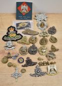 British Military Cavalry, Infantry and Corps cap and/or collar badges, mostly King's Crown types and