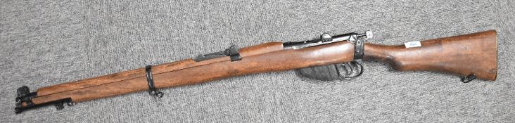 BSA Lee Enfield-style Short Magazine (SMLE) non-firing bolt-action rifle, brass butt plate,
