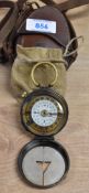 WW1-period S. Mordan & Co Military Compass, brass cased mirror compass dated 1918 numbered 567 to