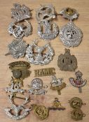 British Military Cavalry, Infantry and Corps cap and/or collar badges, mostly King's Crown types,