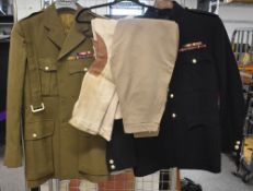 British Army WW2-period uniforms, once the property of Royal Army Medical Corps former WO1 (RSM)