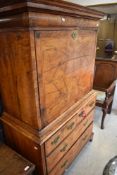 A late 17th or early 18th Century Walnut Escritoire, most likely Queen Anne having drop flap to