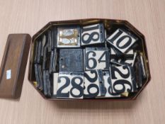 An ecclesiastical oak hymn number board (believed to be from Mardale church consigned with lot 652)