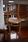 A Mundus J & J Kohn Ltd Polish bentwood bistro chair, of typical design 46cm