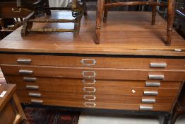 A vintage sapele plan chest width approx. 137cm height 83 depth 97cm