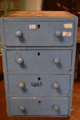 A vintage painted drawer section , dimensions approx. 33 x 38 x 50cm