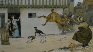 After Cecil Aldin (British 1870-1935) a pair of chromolithographs 'Good Morning Squire Brown' and '