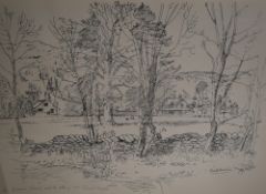 *Local Interest* After Claude Harrison (British 1922 - 2009) Lithograph 'Grasmere Church and the
