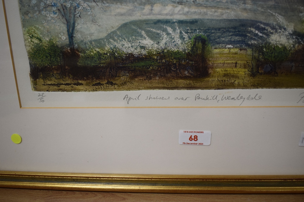*Local Interest* After Piers Browne (British 1942 - 2024) Colourised Etching 'April Showers over - Image 3 of 6