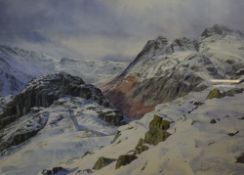 *Local Interest* After Jill Aldersley (British 1943 - 2007) Lithograph 'Side Pike and the Langdales'