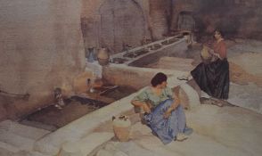 After William Russell Flint (British 1880 - 1969) a pair of coloured prints the first 'In Classic