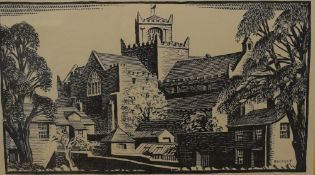 *Local Interest* after Buckley (British contemporary) Etching 'Cartmel Priory from North West',