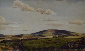 Attributed to Sam McClarnon (Irish 1923-2013) watercolour 'Peat Bogs Near Larne (County Antrim)'