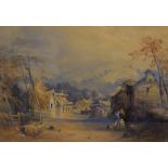 James Burrell Smith (British 1822-1897) English School Watercolour 'Village Decor Cumbria', a 19th