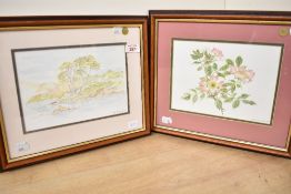 A 20th Century School, watercolour, A lake shore, signed and dated Gibson '89 to the lower left,