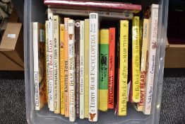 A collection of vintage teddy bear books, to include titles on traditional bears, bear-making, and