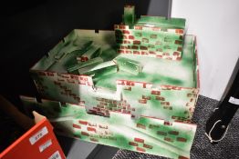 Plastic Soldiers and Plywood Toy Fort, Hong Kong and China made Soldiers, home made Fort