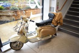 A Lambretta TV175 scooter, Reg 575KAU with 28539 miles on the odometer. The scooter is in original