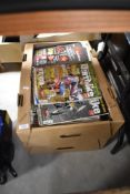 Two boxes of Dirt Bike Magazines