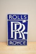 A cast Rolls Royce plaque