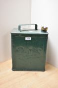 A vintage Pratts fuel can with brass cap