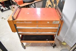 A large Blue Point workshop wheeled tool box