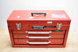A Clarke three drawer tool chest