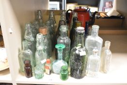 A quantity of late 19th to early 20th-century glassware, to include Codd-neck, medicinal,