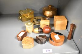 A selection of 20th-century wooden artisanal assortments, to include Richard Windley's hand
