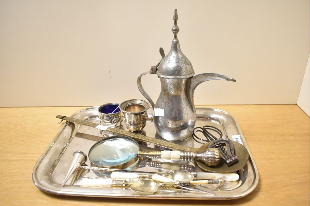 A quantity of 20th-century silverplate and metal ware, to include a small quantity of miniature - Image 1 of 3