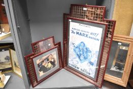 Two late 20th-century Art Deco-style framed vintage movie posters from the famous Blackpool Odeon