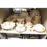 A late 19th century collection of blush ivory porcelain tableware, featuring Glen, Carlton Ware