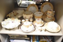 A late 19th century collection of blush ivory porcelain tableware, featuring Glen, Carlton Ware
