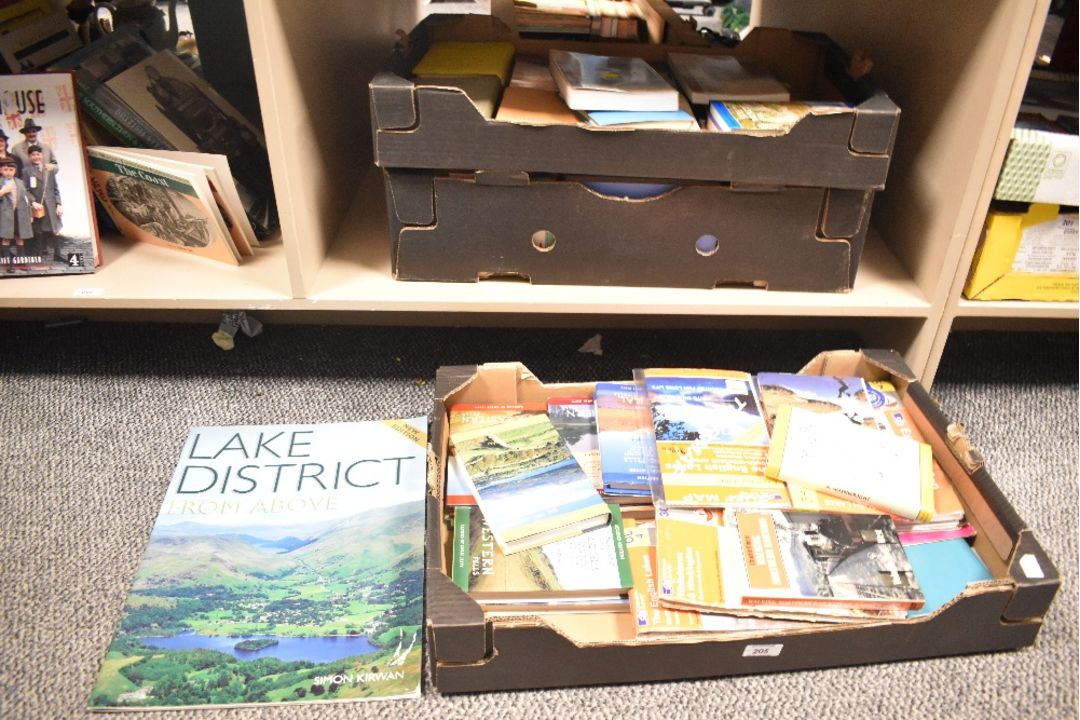 Of local interest, a quantity of 20th-century walking brochures, Lake District maps and ordnance - Image 1 of 5