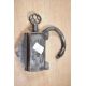 A late 19th to early 20th century Mughal iron and brass padlock, with a screw type key, of ornate - Image 2 of 2
