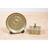 An early 20th-century Keswick School of Industrial Art (KSIA) Arts and Crafts brass dish, of