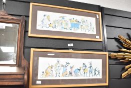 Two 20th-century South African framed prints after Lucy M. Wiles (1920-2008), featuring vibrant,