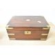 A 19th-century mahogany brass mounted box, reminiscent of a military writing slope, 21cmx32cm, - Image 1 of 2