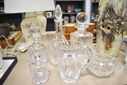A small group of 20th century cut crystal glass to include a Waterford 'Nocturne' collection '