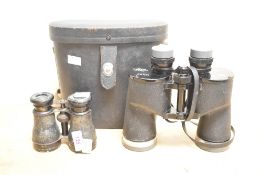 Two 20th-century binoculars, to include a small French Lemaire Paris example and a large Chinon