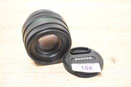 Pentax 50mm f1.8 SMC DA Lens.