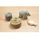 A quantity of 20th-century Oriental carved stone pieces, to include a two small boxes decorated with - Image 1 of 10