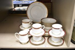 A 1983 Royal Albert bone china Paragon 'Holyrood' tea and dinnerware set, featuring a rich