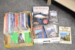 A quantity of contemporary walking and outdoor books, pertaining to walks in Scotland but also