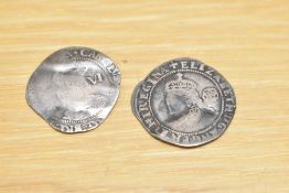 A Silver Hammered Elizabeth I 1578-1582 Sixpence, Fifth Issue, MM Greek Cross, S2572, A Silver