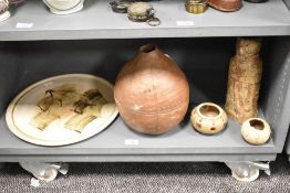 A collection of 20th-century studio pottery and earthenware, to include a large decorative plate