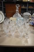 A selection of mid 20th century Whitefriars 'Garland' pattern cut glass lead crystal glasses and