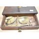 A late 19th-century William and Thomas Avery brass Travelling Apothecary Counter Scale, - Image 2 of 3