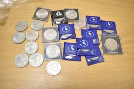 Five 1953 Coronation Crowns (Three Boxed) , Eight Elizabeth II Commemorative Crowns including